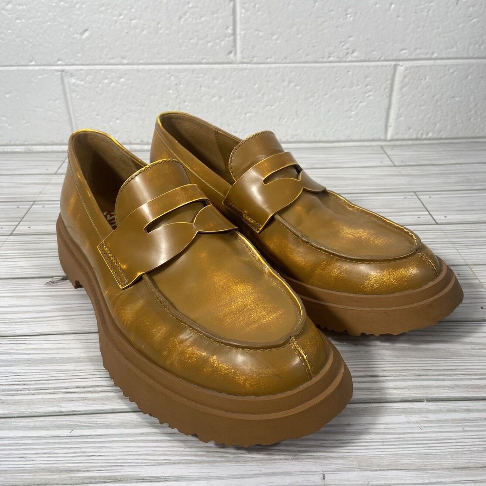 Camper Walden‎ Men's Loafers Distressed Yellow Rare Size 9/42